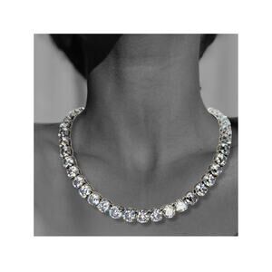 190.00cttw DEW Round Cubic Zirconia Tennis Necklace 20"